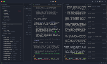 The strip: two Claude Code sessions side by side with a CI widget